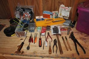 lot 266 image: VariousWeedeater spindles and Misc. Tools and Other Honey do Itema