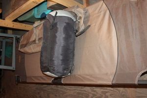 lot 14 image: Cabelas Camp Cot and Sleeping Bag
