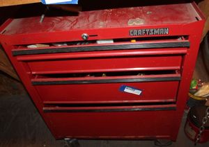 lot 313 image: Rolling Craftsman Toolbox and Contents of Top Drawer