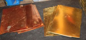 lot 320 image: Copper and Brass Sheets