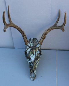 lot 10 image: Camo Dipped euro Mount Deer