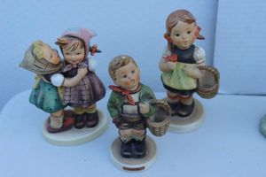lot 49 image: Hummels Village Boy, Sister 98 and Telling Her Secret 1943