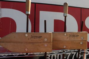 lot 123 image: Wooden Clamps
