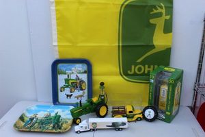 lot 142 image: John Deer Collectable Items and Flag