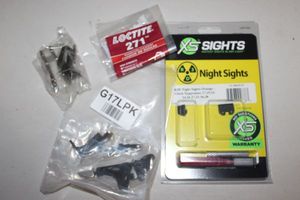 lot 208 image: gun parts Lower Parts kit Glock, Locktite, Sx Sights Night Sight and more