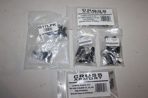 lot 199 image: Gun Parts Lower Parts Kit Glock 17, 2 Cross Armory Lower Parts Kit for Gen 3 Glock, 2 Lower Parts Kits for Glock Gen 1-3 Adjustable Bullet Trigger,&nbsp