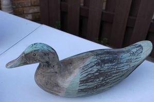 lot 229 image: Hand Carved Decoy duck Autographed