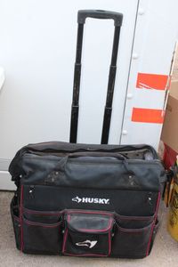 lot 232 image: Rolling Husky Tool Bag with Contents