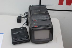 lot 254 image: Video 8mm PlayerTelevision and Video 8 Rewinder