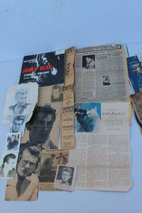 lot 17 image: James Dean Memorabilia, Including Autographed Newpaper Clipping, and much more.. See Photos