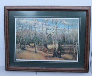 lot 339 image: Framed Artwork 38x28 Autographed by Jim Foote