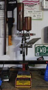 lot 343 image: Ammo reloading press and ammunition