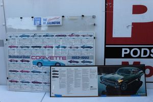 lot 371 image: History of Corvette Poster and Vintage Nova Poster