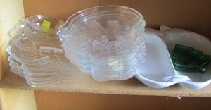 lot 36 image: TRAYS, WHITE APLE DISH, VASE