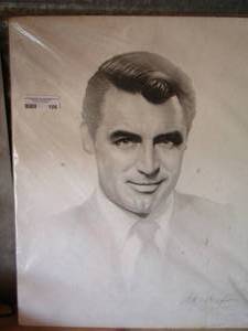 lot 106 image: CARY GRANT  DRAWING - GARY SANEMP 1997