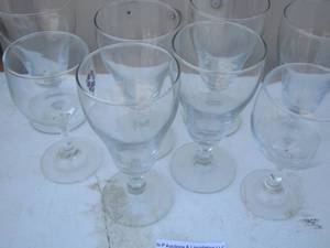 lot 62 image: clear glass wine glasses