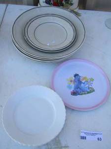 lot 63 image: misc. plates and bowls