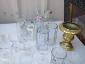 lot 78 image: glasses and mason jars