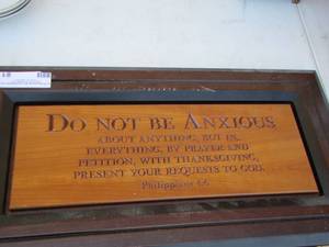 lot 81 image: Do Not Be Anxious wall art
