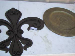 lot 127 image: metal wall art qty 2 cool dcor