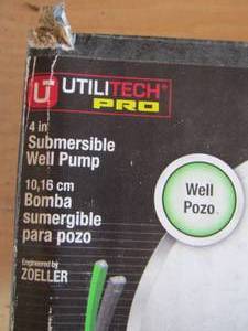 lot 8 image: Utilitech Pro Submersible Well Pump in original box # 0313837