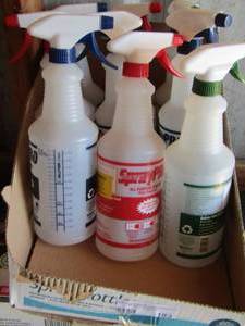 lot 183 image: various empty spray bottles