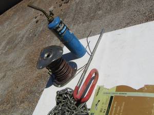 lot 245 image: torch, wire, chain and more