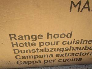 lot 2 image: RANGE HOOD new in box RED  ITALY