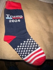 lot 269 image: TRUMP 2024 SOCKS NEW IN PACKAGE
