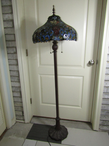 lot 149 image: Stained glass floor lamp (Peacock)