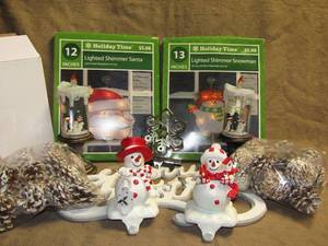 lot 182 image: Assorted Lighted Christmas decorations