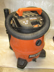 lot 195 image: Ridgid model WD14501 Shop-Vac with accessories, in working condition