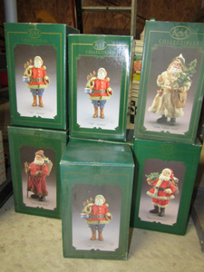 lot 220 image: KSA collectibles Fabriche Santas in original boxes, 7 total