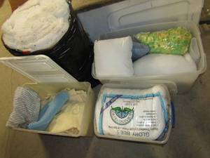 lot 303 image: Craft poly fill stuffing and more as shown