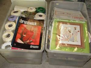 lot 306 image: Crochet threads and Embroidery Kits