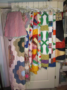 lot 347 image: Hand-quilted tops only-filler and back needed