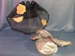 lot 370 image: Whittall & Shon and Chapeau creations by Ruth Cropveld Designer Hats Laced Straw and Satin