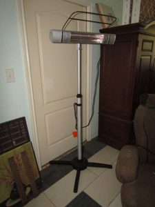 lot 400 image: Comfort-Zone In-Door-Out-Door Electric Patio Heater wremote control wstand
