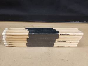 lot 79 image: Lot of 12 Pairs of Vic Firth Custom Branded Music Go Round Drum Sticks, 2B Nylon