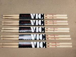 lot 85 image: Lot of 5 Pairs of Vic Firth American Classic 5B Drum Sticks