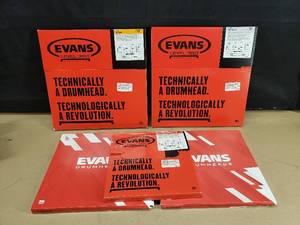 lot 88 image: Lot of 5 Evans Drum Heads