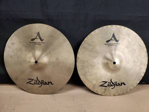 lot 139 image: Set of Zildjian Top & Bottom Mastersound Hi Hat Cymbals