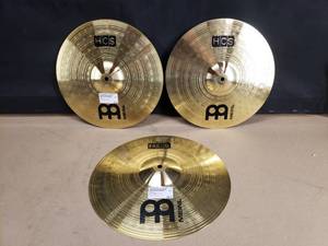 lot 145 image: Set of 3 Meinl HCS Hi Hat Cymbals & 14 Crash Cymbal
