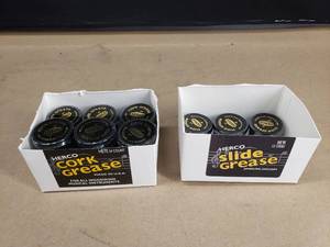 lot 174 image: 2 Boxes of Herco Instrument Grease.  Cork Grease & Slide Grease