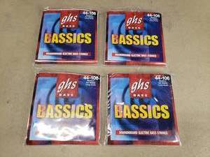lot 180 image: Lot of 5 GHS Bassics 44-106 Electric Bass Guitar String Sets