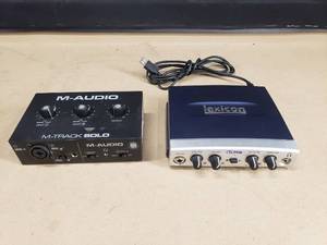 lot 186 image: M-Audio M-Track Solo Audio Interface & Lexicon Alpha Recording Interface