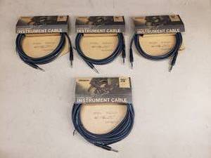 lot 243 image: Lotof 4 DAddario Guitar Cables.  14 to 14. 10 (Qty 3) & 20 (Qty 1)
