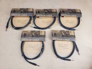 lot 244 image: Lot of 5 DAddario 5 Guitar Cables.  14 to 14