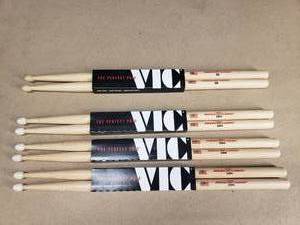 lot 252 image: Lot of Vic First Drum Sticks.  2BN (Qty 3) & 2B (Qty 1)