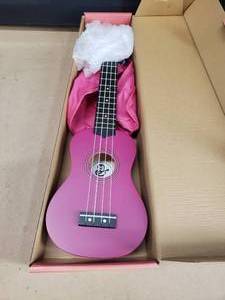 lot 260 image: Amahi Penguin Tropical Series Ukulele w Bag.  Color Purple, Model AMA-PGUKPU